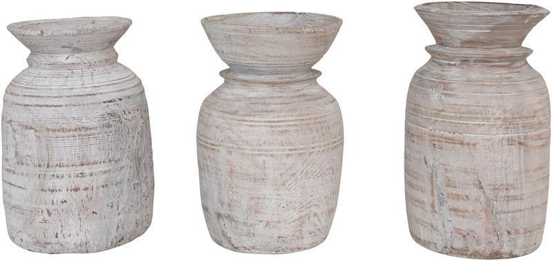 Creative Co-op Found Wood Decorative Jug, 9" L x 9" W x 14" H, Multicolor - Image 1